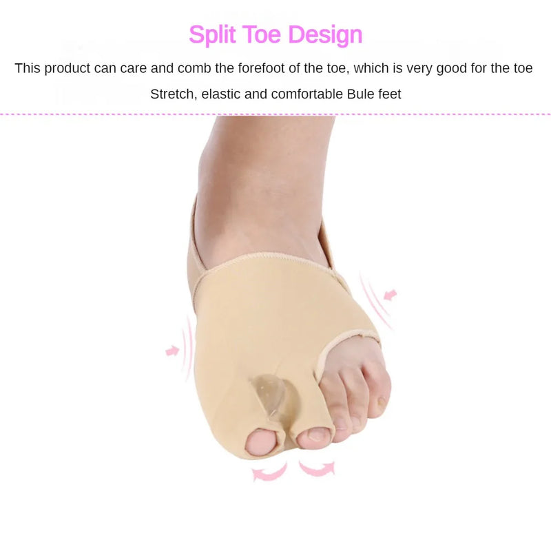 2Pcs=1Pair Hallux Valgus Bunion Corrector Silicone Gel Big Toes Separators Splint Feet Straightener Bone Thumb Foot Care Tools